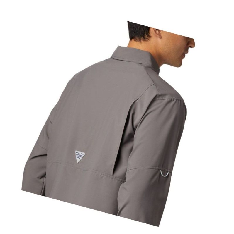 Pánské Košile Columbia PFG Grander Marlin Woven Long Sleeve Šedé | LAIO-17432