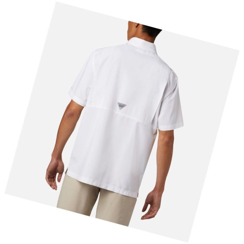 Pánské Košile Columbia PFG Grander Marlin Woven Short Sleeve Bílé | EHCY-38294