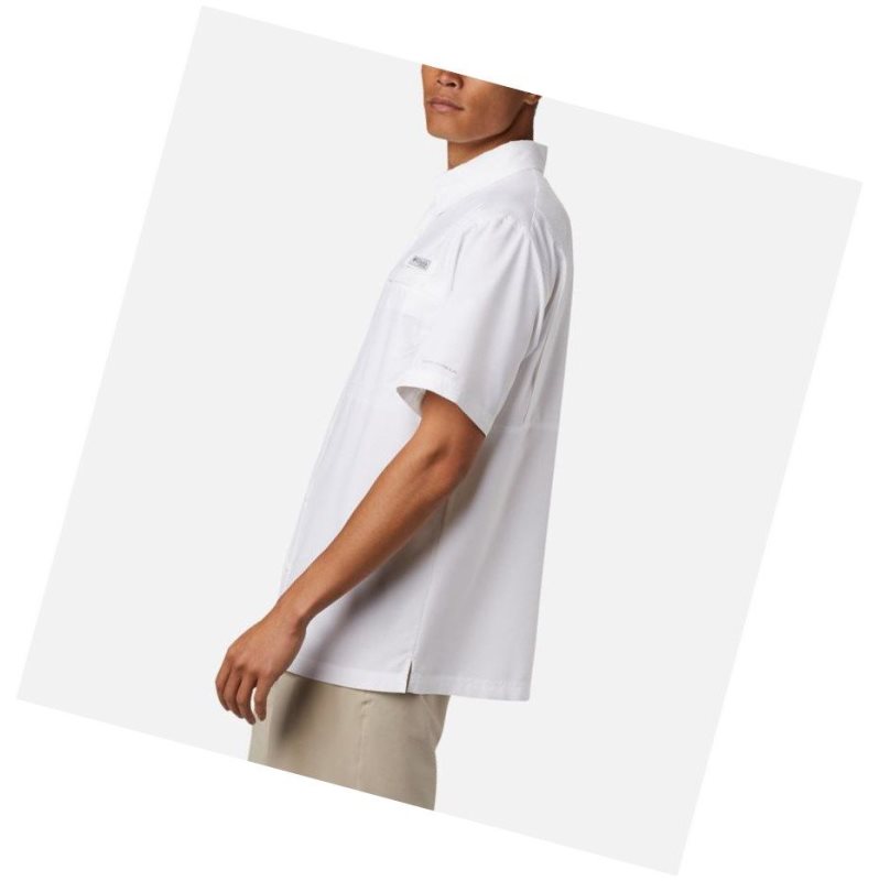 Pánské Košile Columbia PFG Grander Marlin Woven Short Sleeve Bílé | EHCY-38294