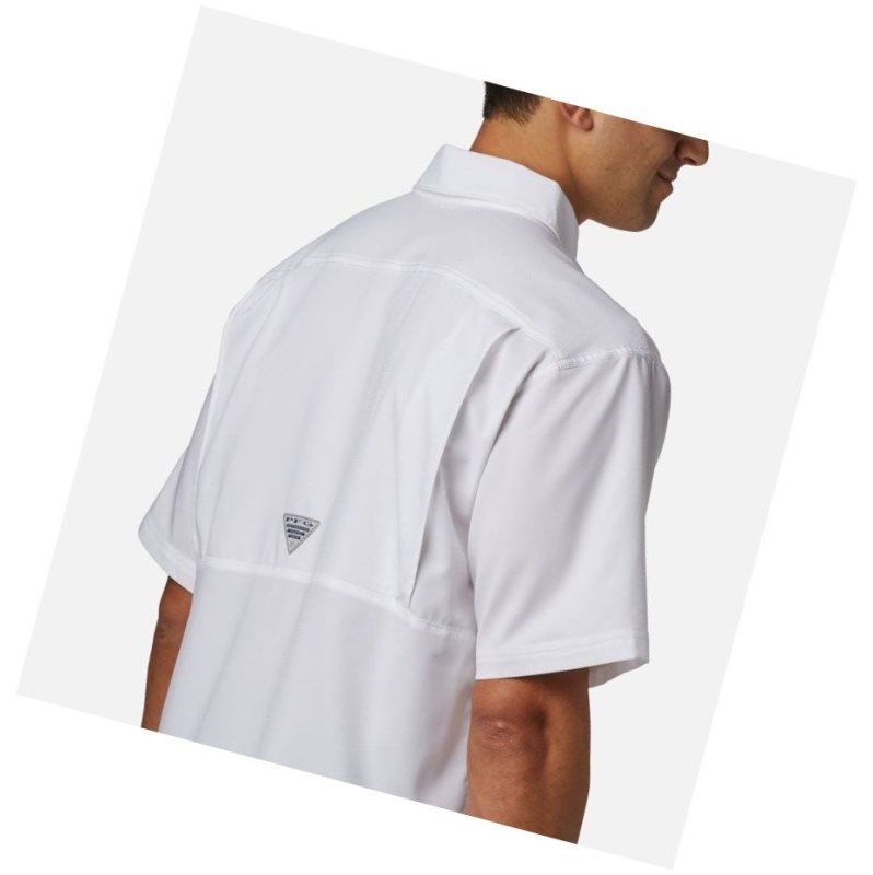 Pánské Košile Columbia PFG Low Drag Offshore Short Sleeve Tall Bílé | SCEA-38740