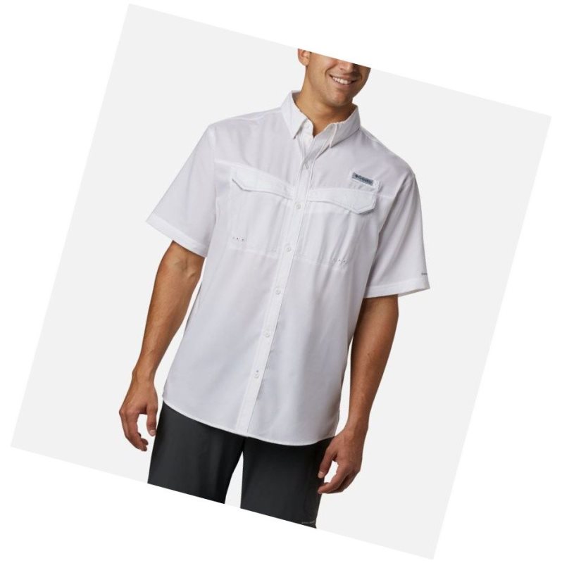 Pánské Košile Columbia PFG Low Drag Offshore Short Sleeve Tall Bílé | SCEA-38740