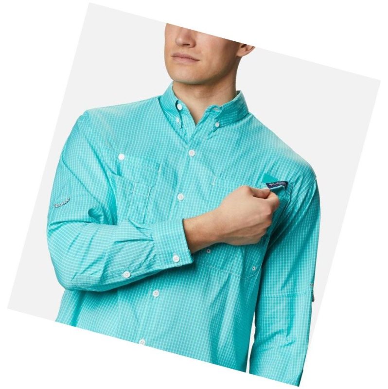 Pánské Košile Columbia PFG Super Tamiami Long Sleeve Světle Tyrkysové | EYTG-70539