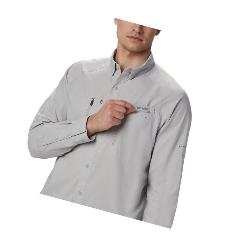 Pánské Košile Columbia PFG Terminal Tackle Long Sleeve Woven Šedé | PSMA-79514