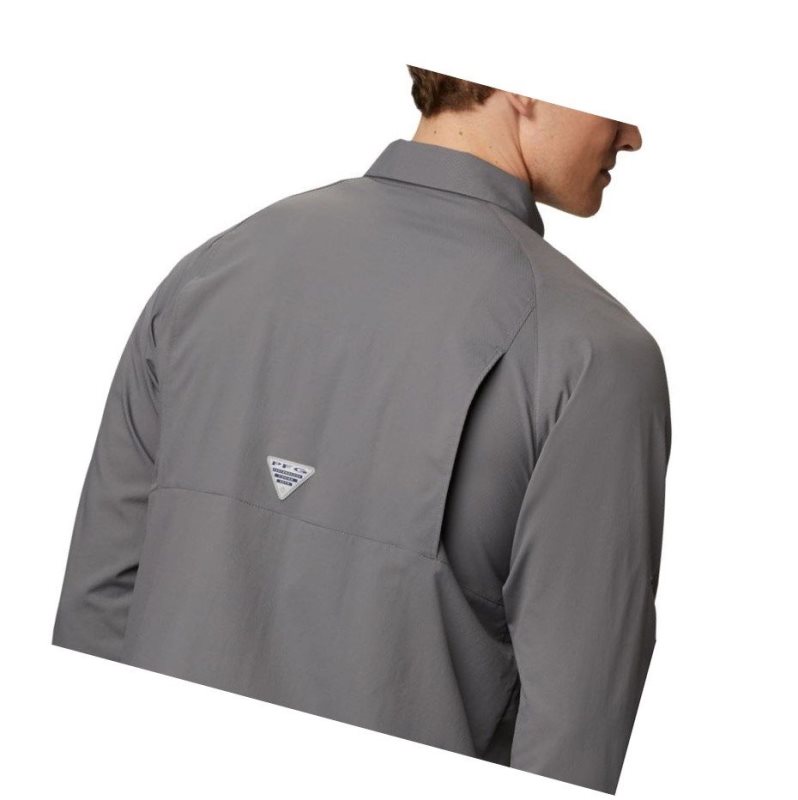 Pánské Košile Columbia PFG Terminal Tackle Long Sleeve Woven Šedé | GBQV-01795