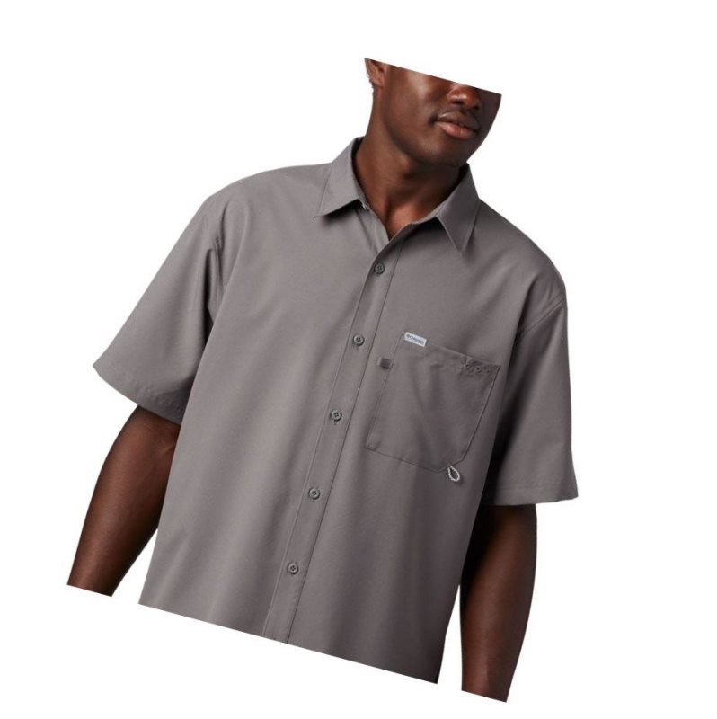 Pánské Košile Columbia PFG Zero Rules Woven Short Sleeve Šedé | VPSR-23648