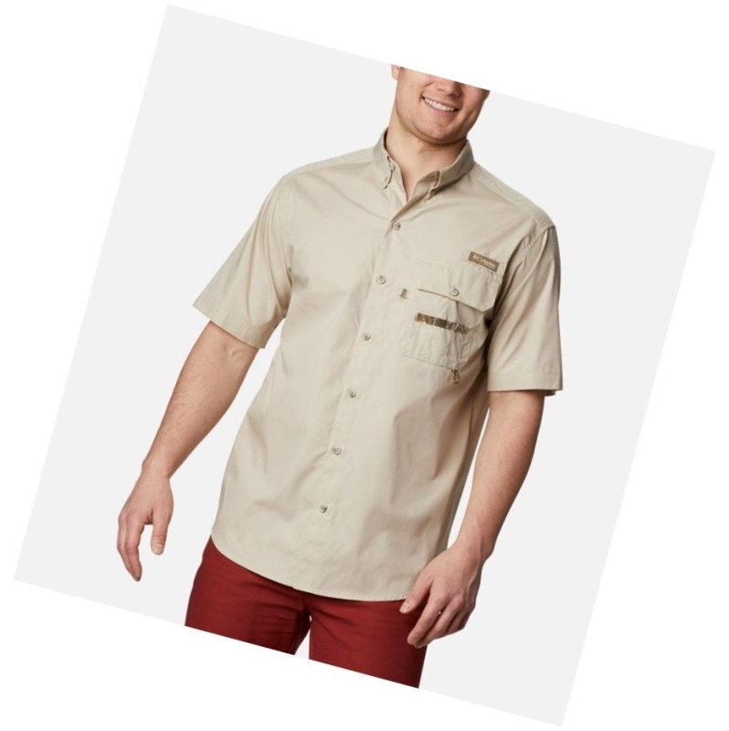 Pánské Košile Columbia PHG Sharptail Short Sleeve Big Hnědožlutý | XTGR-47610