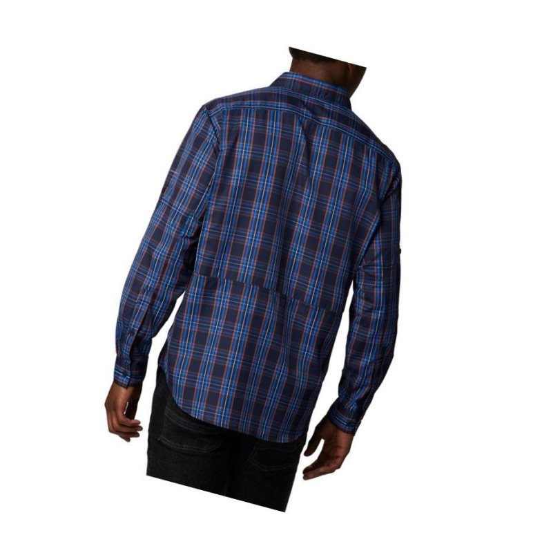 Pánské Košile Columbia Silver Ridge 2.0 Plaid Long Sleeve Big Tmavě Blankyt | QCVB-50732