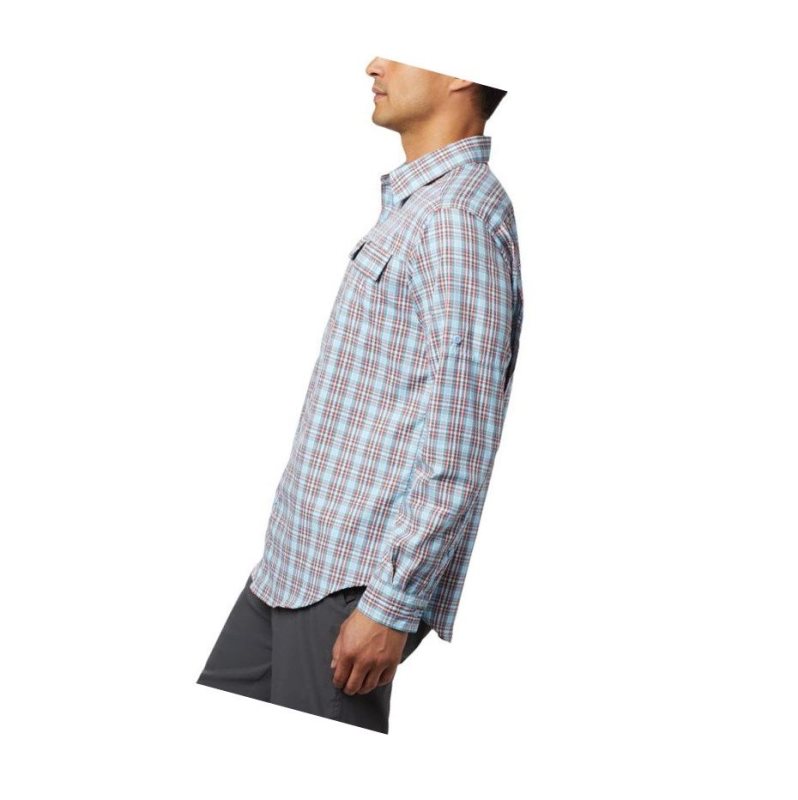 Pánské Košile Columbia Silver Ridge 2.0 Plaid Long Sleeve Blankyt | NVOT-49703