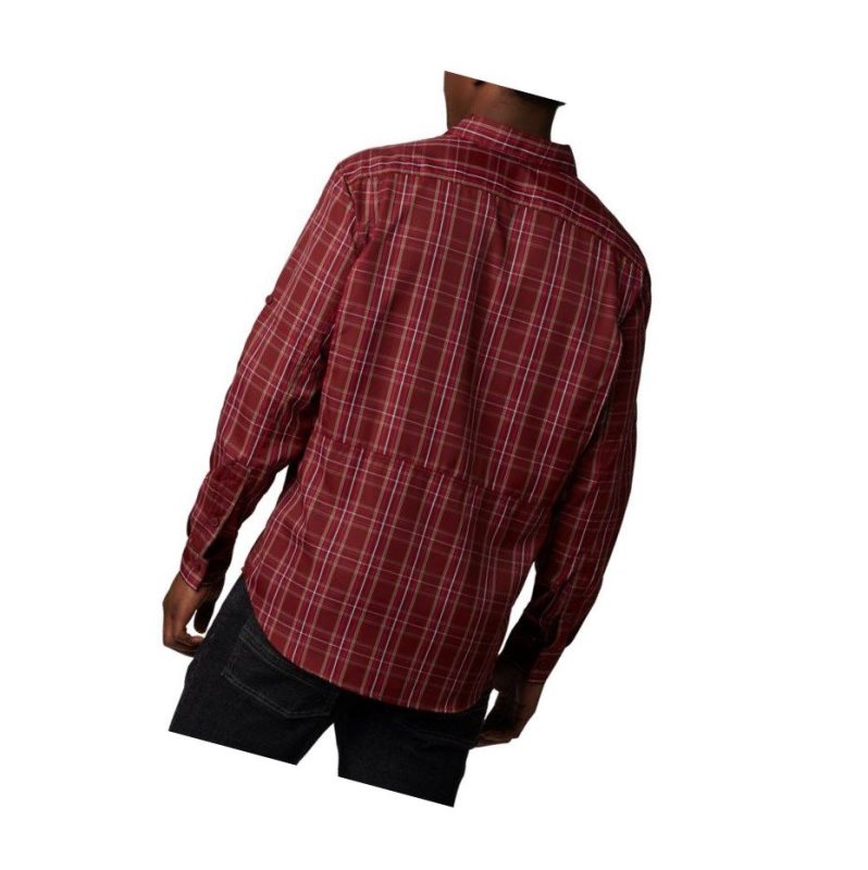 Pánské Košile Columbia Silver Ridge 2.0 Plaid Long Sleeve Tall Červené | YPBG-57401