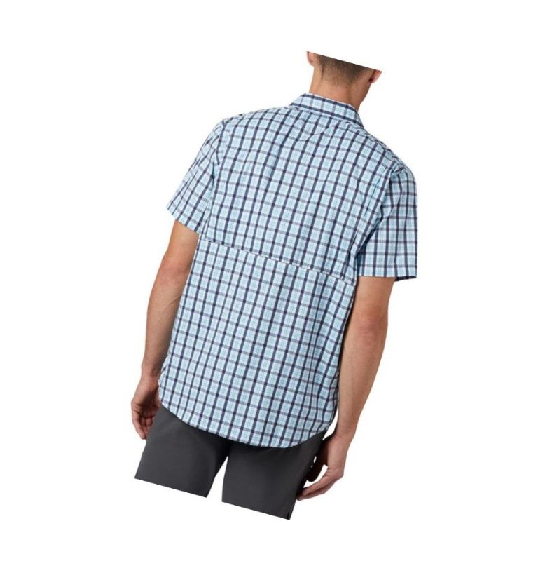 Pánské Košile Columbia Silver Ridge Lite Plaid Short Sleeve Tmavě Blankyt | NATZ-93864