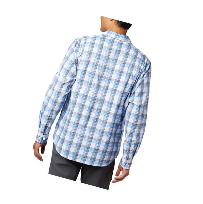 Pánské Košile Columbia Silver Ridge Lite Plaid Long Sleeve Blankyt Blankyt | DMNX-74298