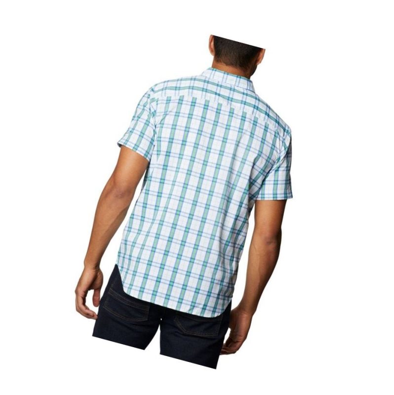 Pánské Košile Columbia Thirty Mile Ledge Short Sleeve Světle Blankyt | SQVU-60851