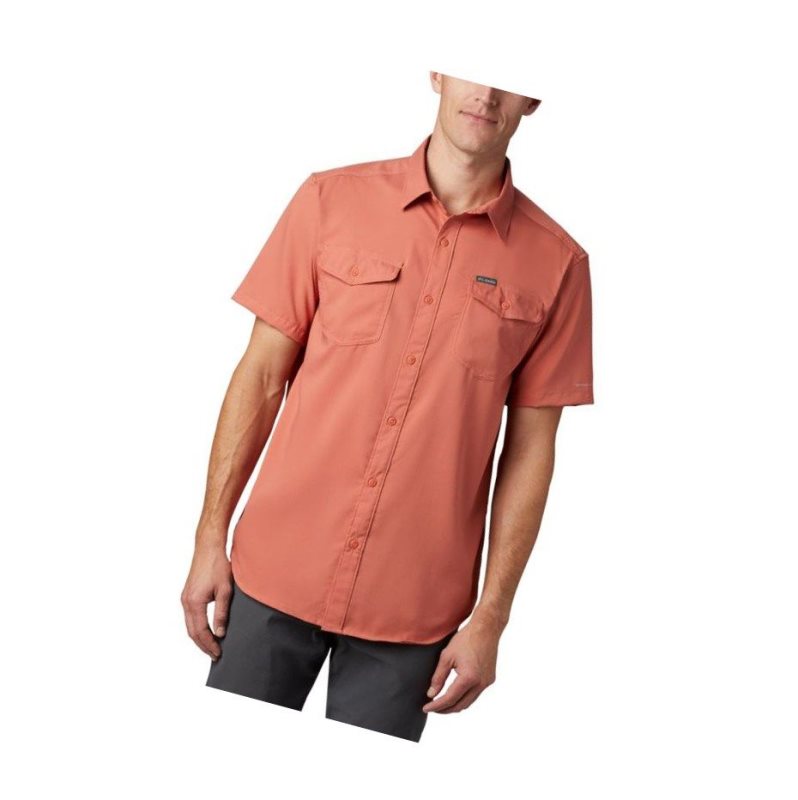 Pánské Košile Columbia Utilizer II Solid Short Sleeve Tmavě Koralove | JXKD-12348