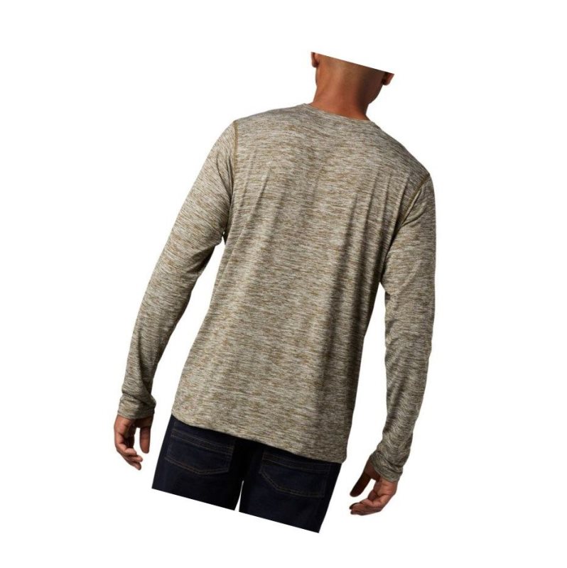 Pánské Mikina Columbia Deschutes Runner Long Sleeve Big Olivy Zelené | NVFC-72398