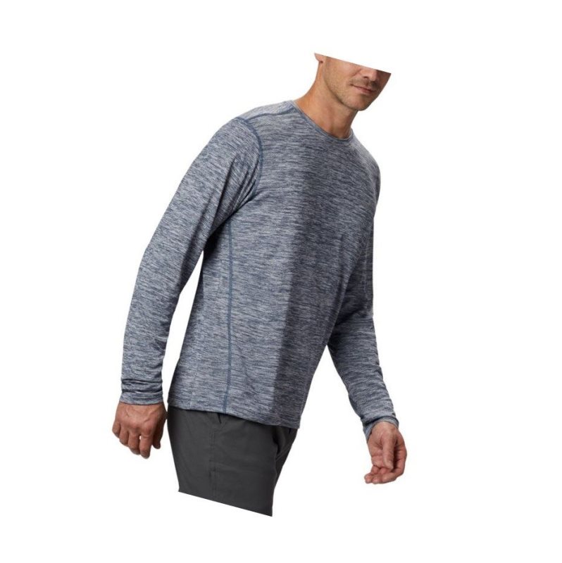 Pánské Mikina Columbia Deschutes Runner Long Sleeve Tmavě Blankyt | BIYA-16793