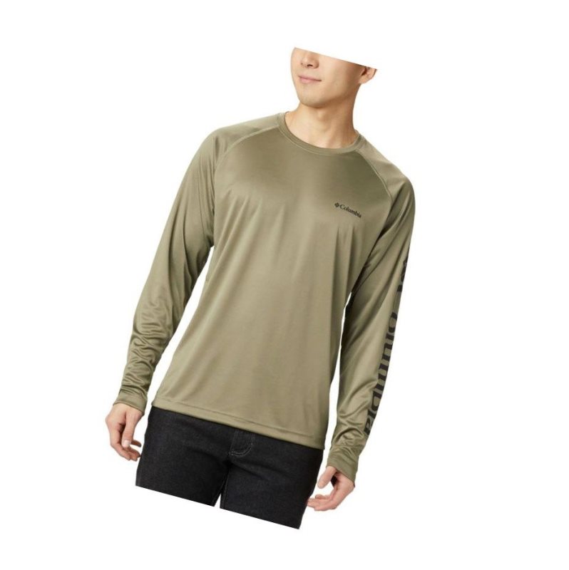 Pánské Mikina Columbia Fork Stream Long Sleeve Olivy Zelené Černé | IJXN-82674