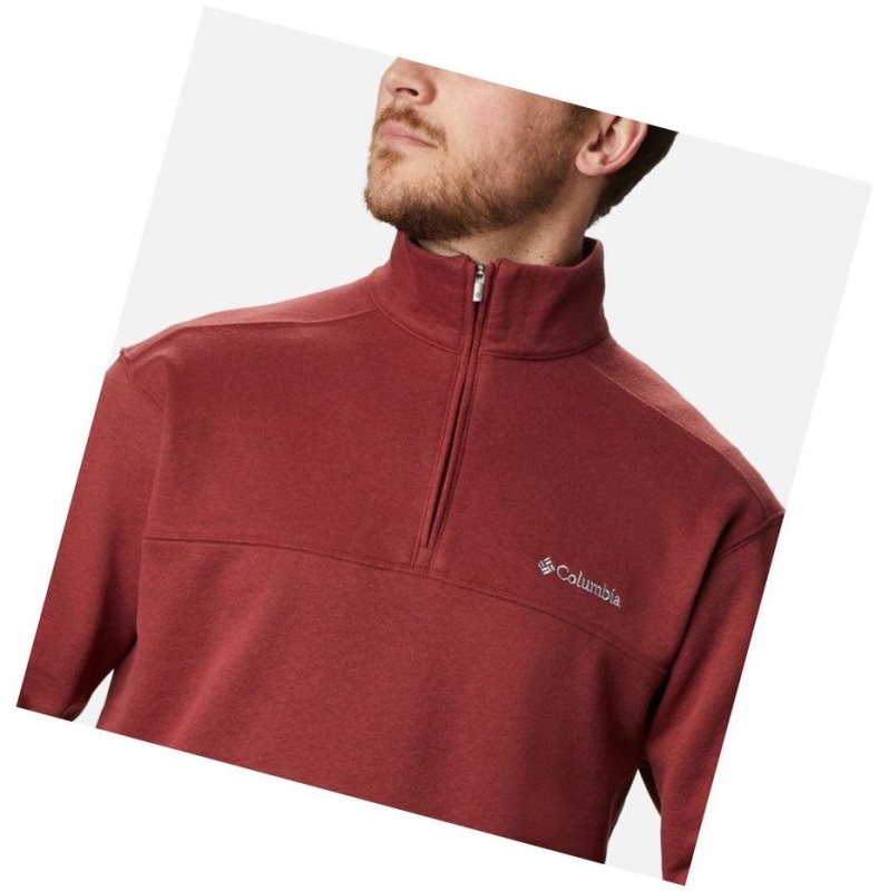 Pánské Mikina Columbia Hart Mountain II Half Zip Červené | TYHA-39081