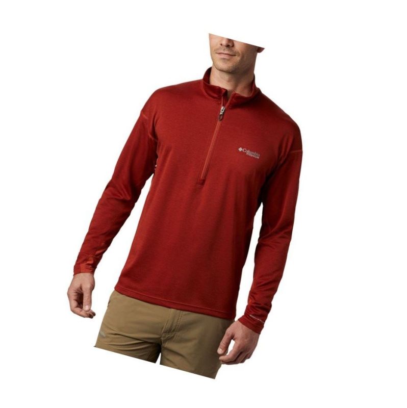 Pánské Mikina Columbia Irico Knit Half-Zip Červené | XGJF-28647