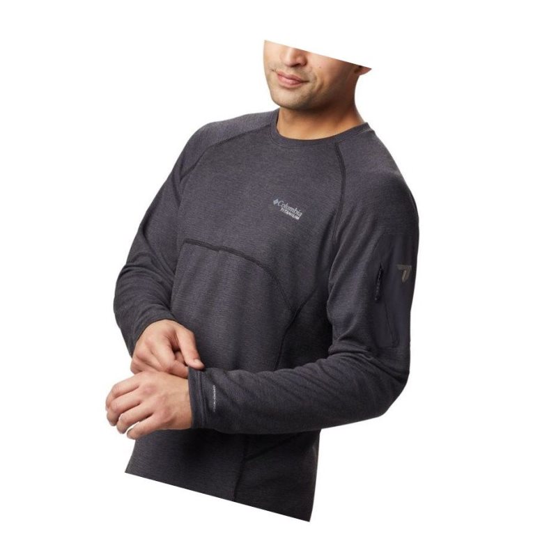 Pánské Mikina Columbia Mount Defiance Long Sleeve Crew Neck Big Černé | KDEY-81329