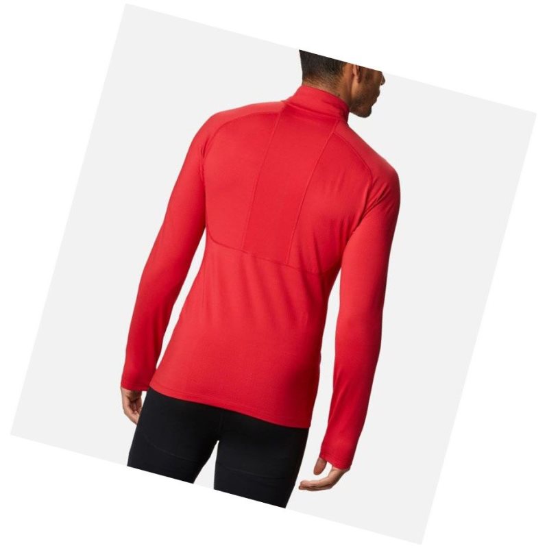 Pánské Mikina Columbia Omni-Heat 3D Knit Half Zip II Baselayer Blankyt Červené | KRWZ-85640