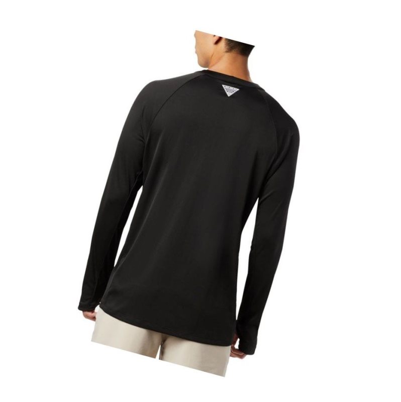 Pánské Mikina Columbia PFG Buoy Knit Long Sleeve Černé | AVWH-52107