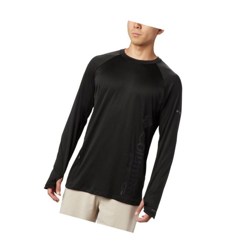 Pánské Mikina Columbia PFG Buoy Knit Long Sleeve Černé | AVWH-52107