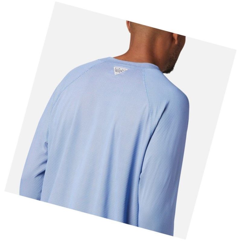 Pánské Mikina Columbia PFG Terminal Deflector Zero Mock Long Sleeve Blankyt | YISB-47529