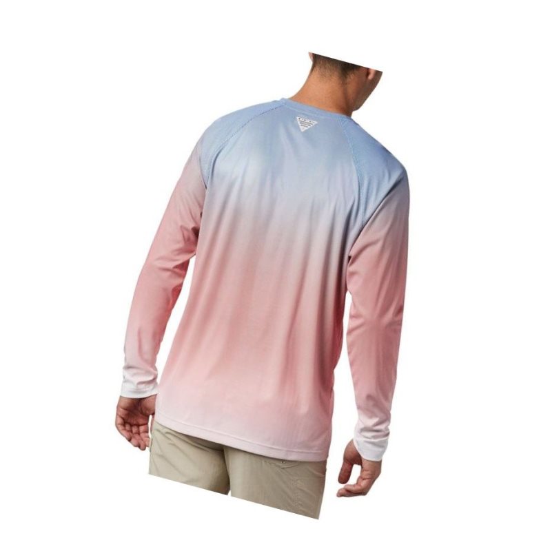 Pánské Mikina Columbia PFG Terminal Deflector Printed Long Sleeve Blankyt | GTKJ-63894