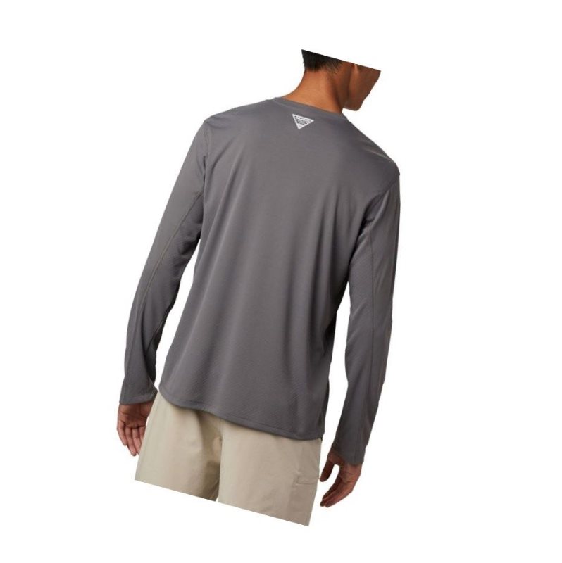 Pánské Mikina Columbia PFG Zero Rules Long Sleeve Šedé | FUGE-05721