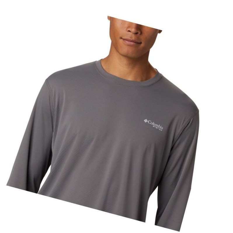 Pánské Mikina Columbia PFG Zero Rules Long Sleeve Šedé | FUGE-05721