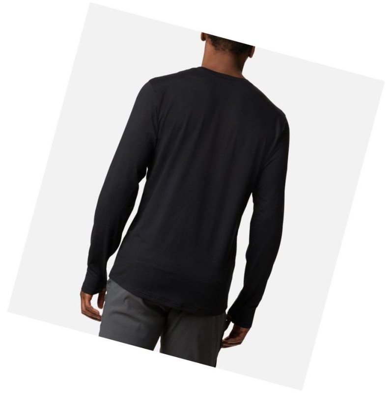 Pánské Mikina Columbia Tech Trail Long Sleeve Crew II Černé | XDGQ-53807