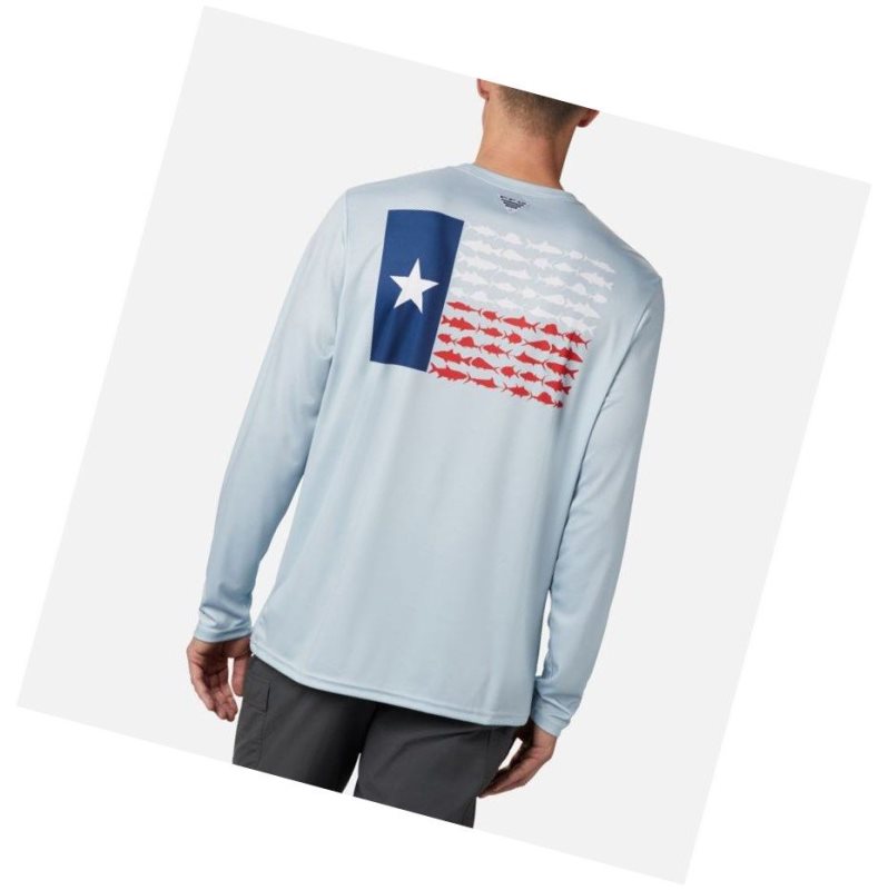 Pánské Mikina Columbia Terminal Tackle PFG Fish Flag Long Sleeve Šedé | QAIV-23407