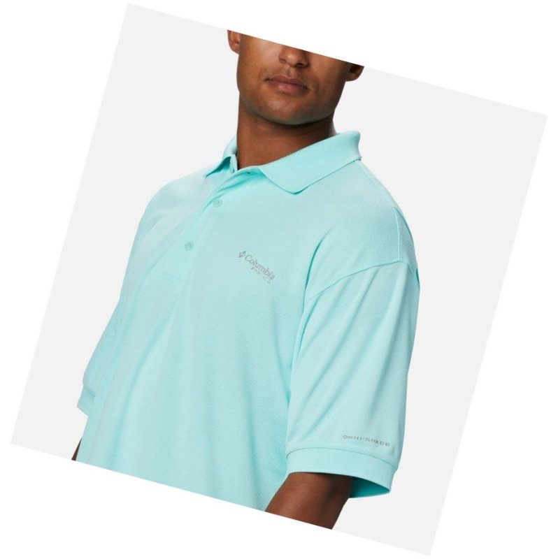 Pánské Polo Triko Columbia PFG Perfect Cast Tall Světle Blankyt | FAGZ-30497