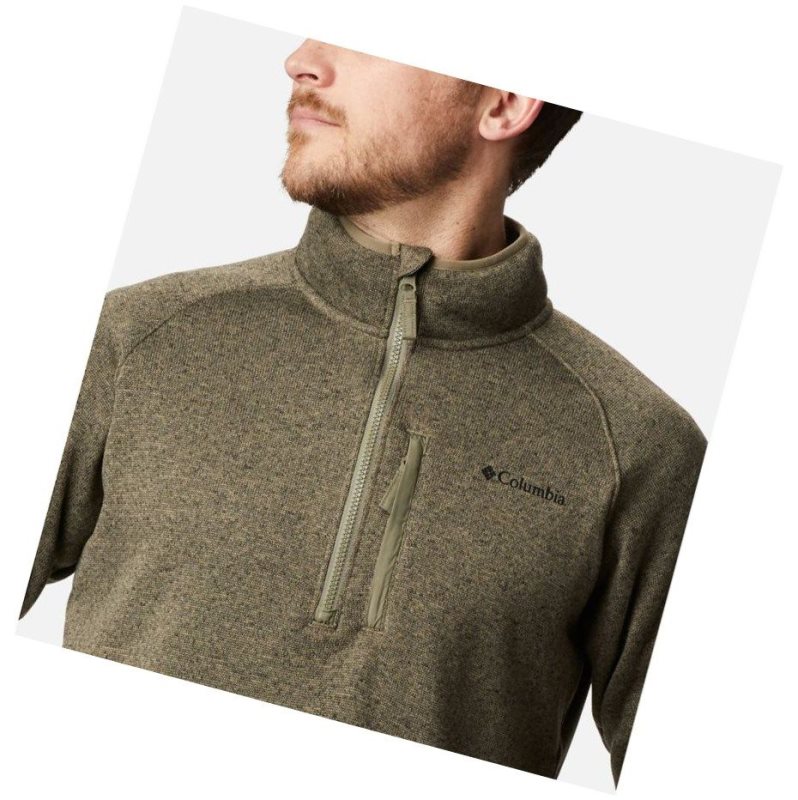 Pánské Pulovr Columbia Canyon Point Half-Zip Fleece Šedé Zelene | YFJT-79283