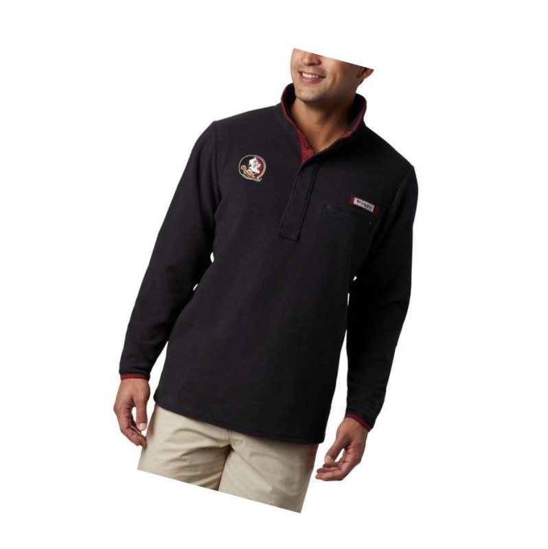 Pánské Pulovr Columbia Collegiate PFG Harborside Fleece - Florida State Černé | RGCE-08953