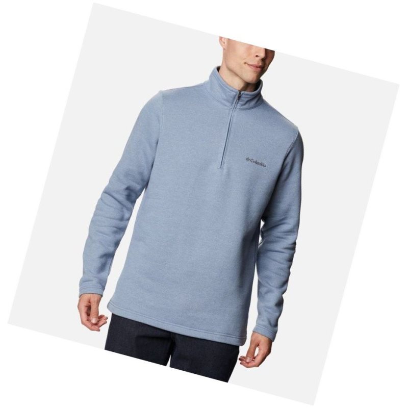 Pánské Pulovr Columbia Great Hart Mountain III Half Zip Fleece Šedé Blankyt | WXZT-39108