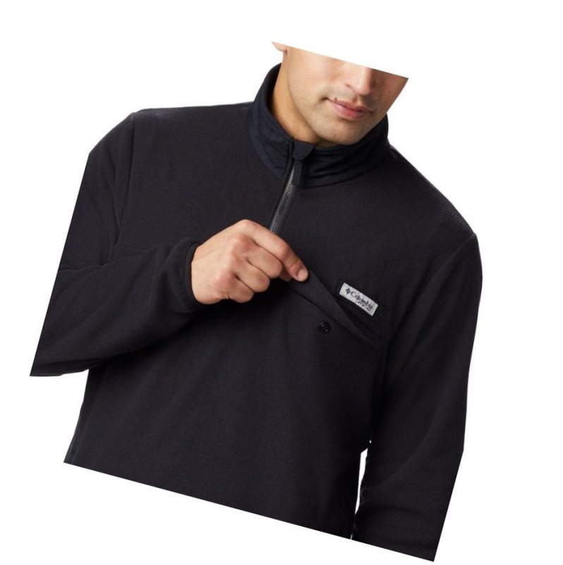 Pánské Pulovr Columbia Harborside II Fleece Černé | ONMW-02683