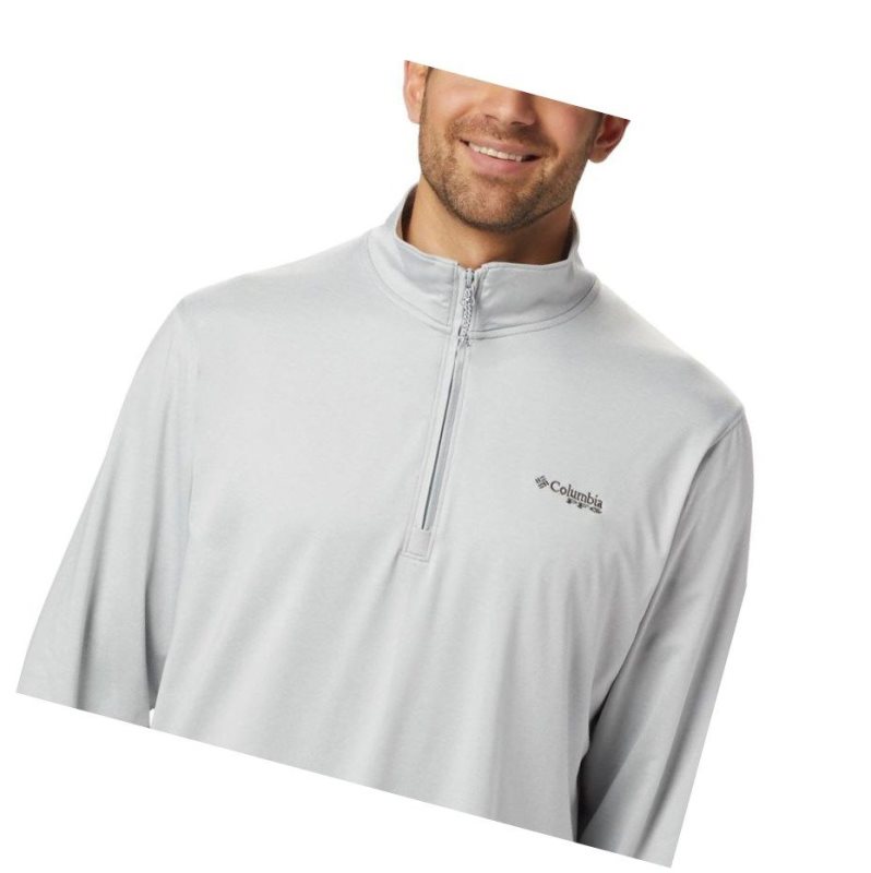 Pánské Pulovr Columbia PFG Slack Tide 1/4 Zip Šedé | SNPA-23089