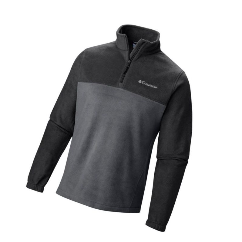 Pánské Pulovr Columbia Steens Mountain Half Zip Fleece Černé Tmavě Šedé | CSVR-85012