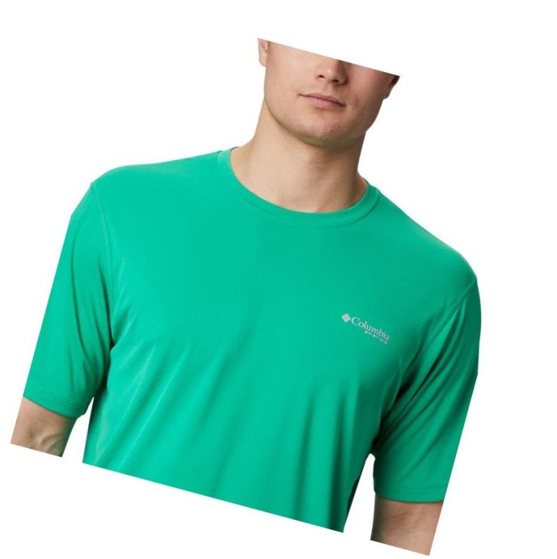 Pánské Tričko Columbia PFG Zero Rules Short Sleeve Světle Zelene | LIME-17689