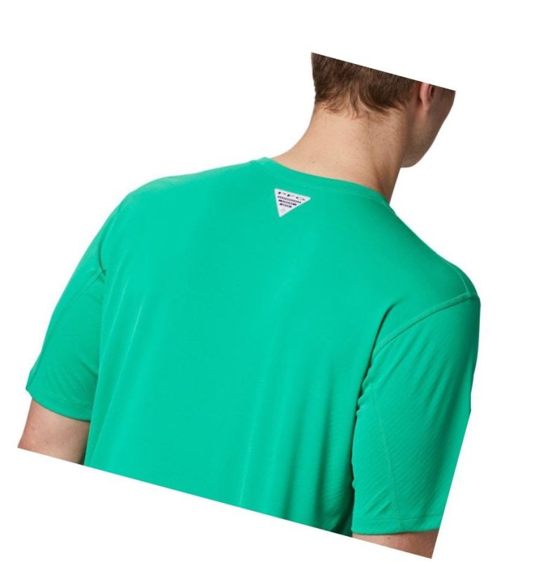 Pánské Tričko Columbia PFG Zero Rules Short Sleeve Světle Zelene | LIME-17689