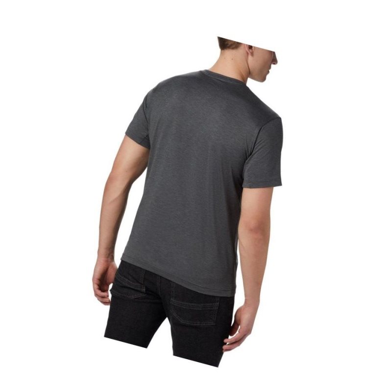 Pánské Tričko Columbia Tech Trail II V-Neck Tmavě Šedé | DHNM-87296