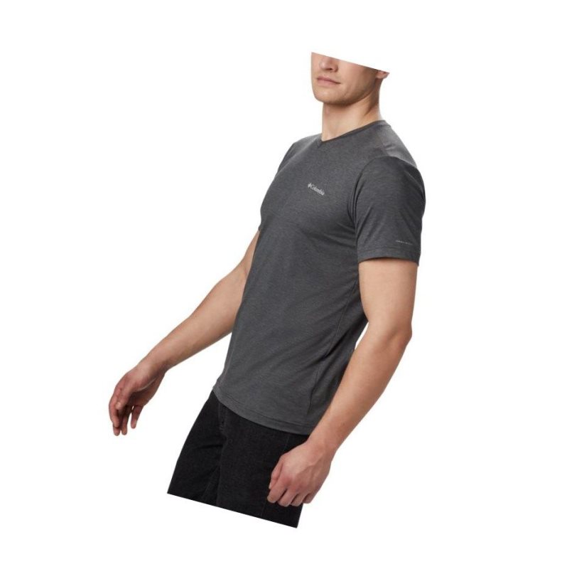 Pánské Tričko Columbia Tech Trail II V-Neck Tmavě Šedé | DHNM-87296