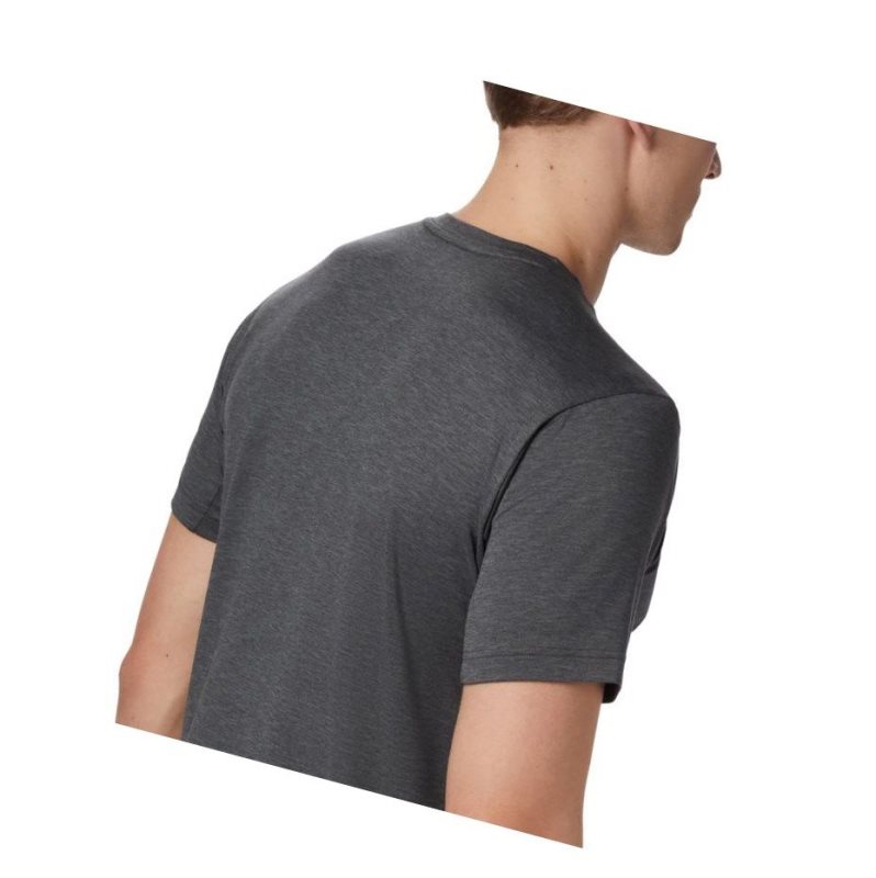 Pánské Tričko Columbia Tech Trail II V-Neck Tmavě Šedé | DHNM-87296