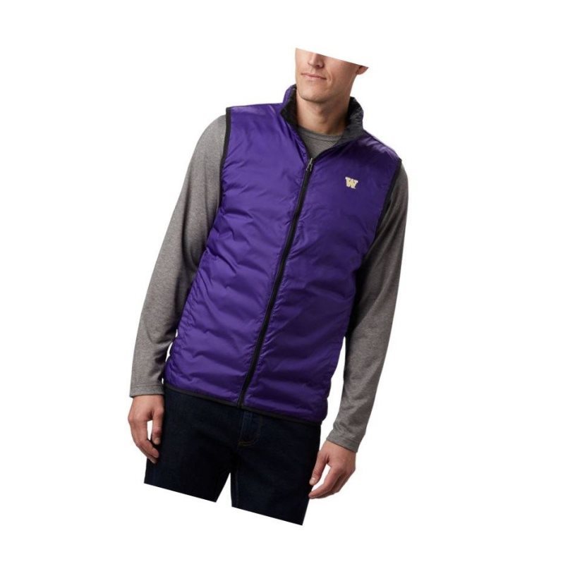 Pánské Vesta Columbia Collegiate Lake 22 Reversible - Washington Černé Fialové | WMNR-18392